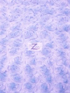 Rosette Floral Soft Minky Fabric Lilac