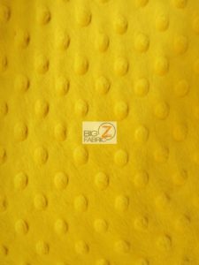 Dimple Dot Minky Fabric Canary Yellow