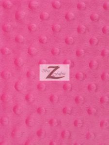Dimple Dot Baby Soft Minky Fabric Hot Pink