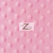 Dimple Dot Baby Soft Minky Fabric Pink