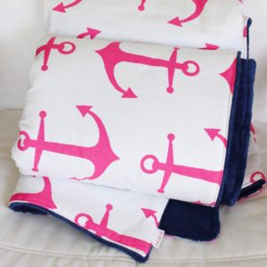Anchor & Solid Minky Blanket